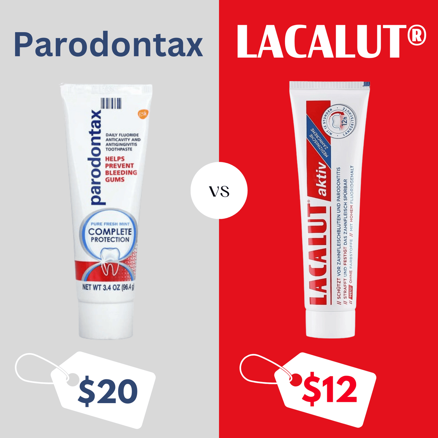 3 x LACALUT® Aktiv 75ml With 1 Bonus Travel Size Tube