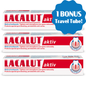 3 x LACALUT® Aktiv 75ml With 1 Bonus Travel Size Tube