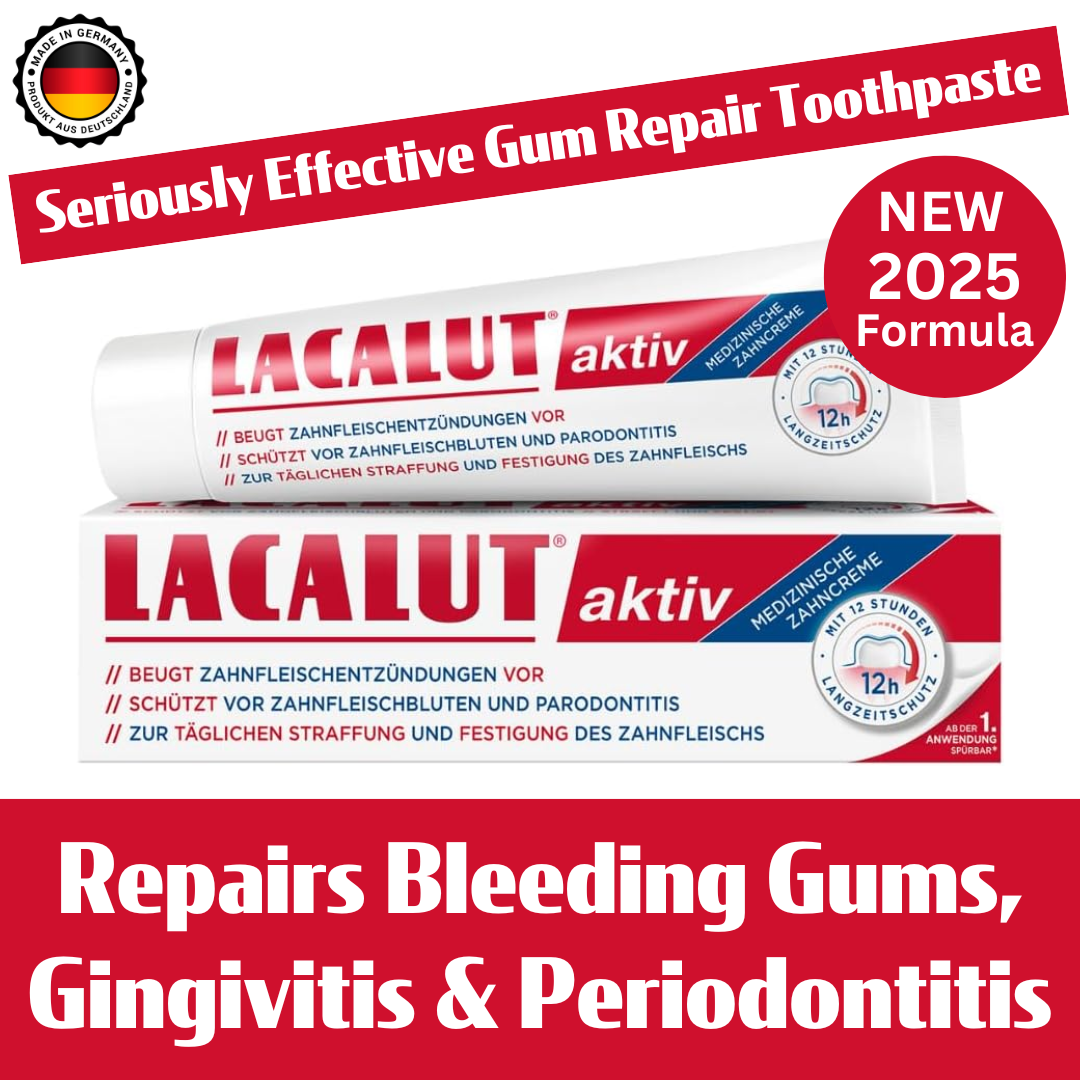 LACALUT® AKTIV 2-Part Bundle: Gingivitis Toothpaste, Mouthwash, & Toothbrush Bundle For Gum Disease (Copy) (view 2)