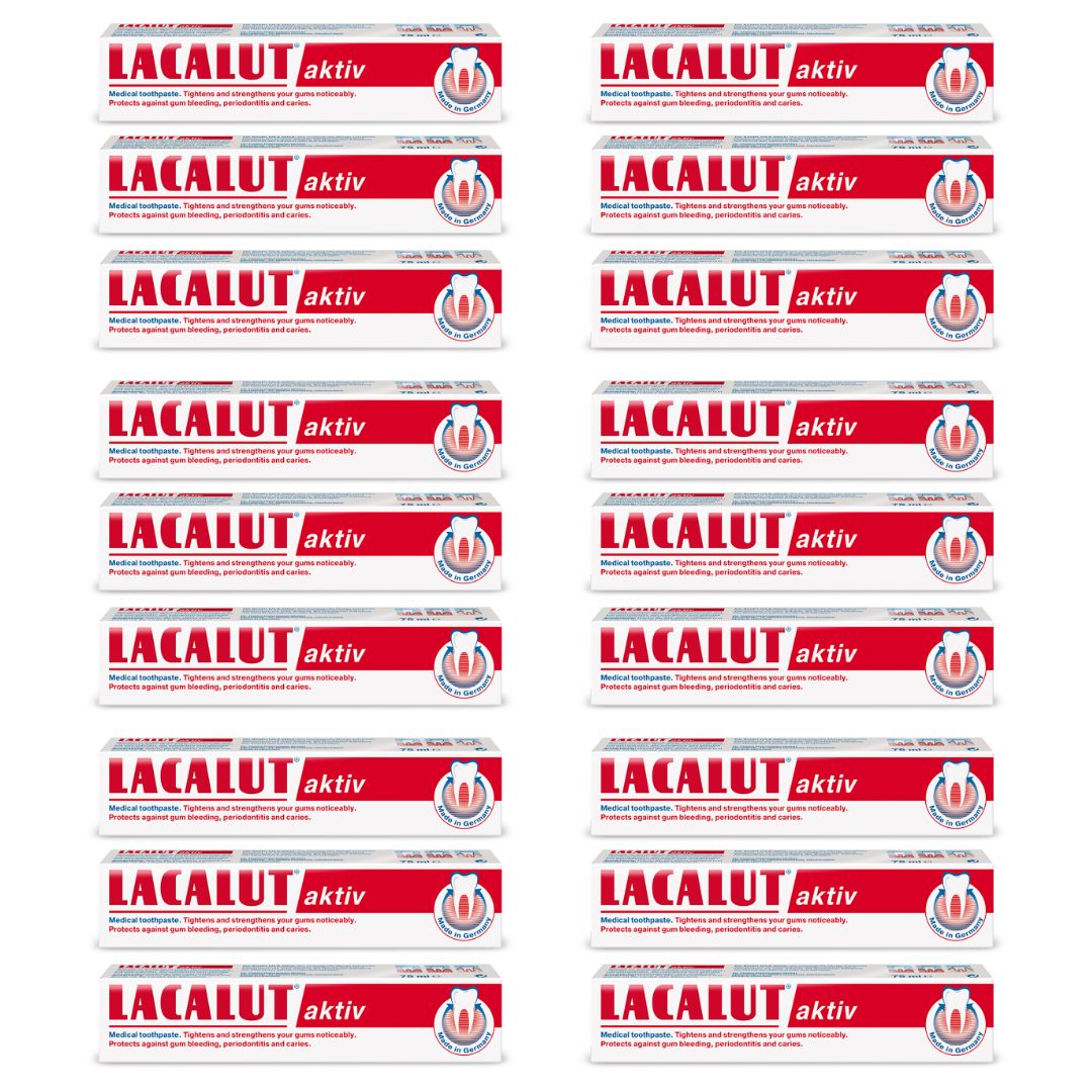 LACALUT® CDU Pack - 40 x 10ml Travel Size Gingivitis Toothpaste For Gum Disease (view 2)