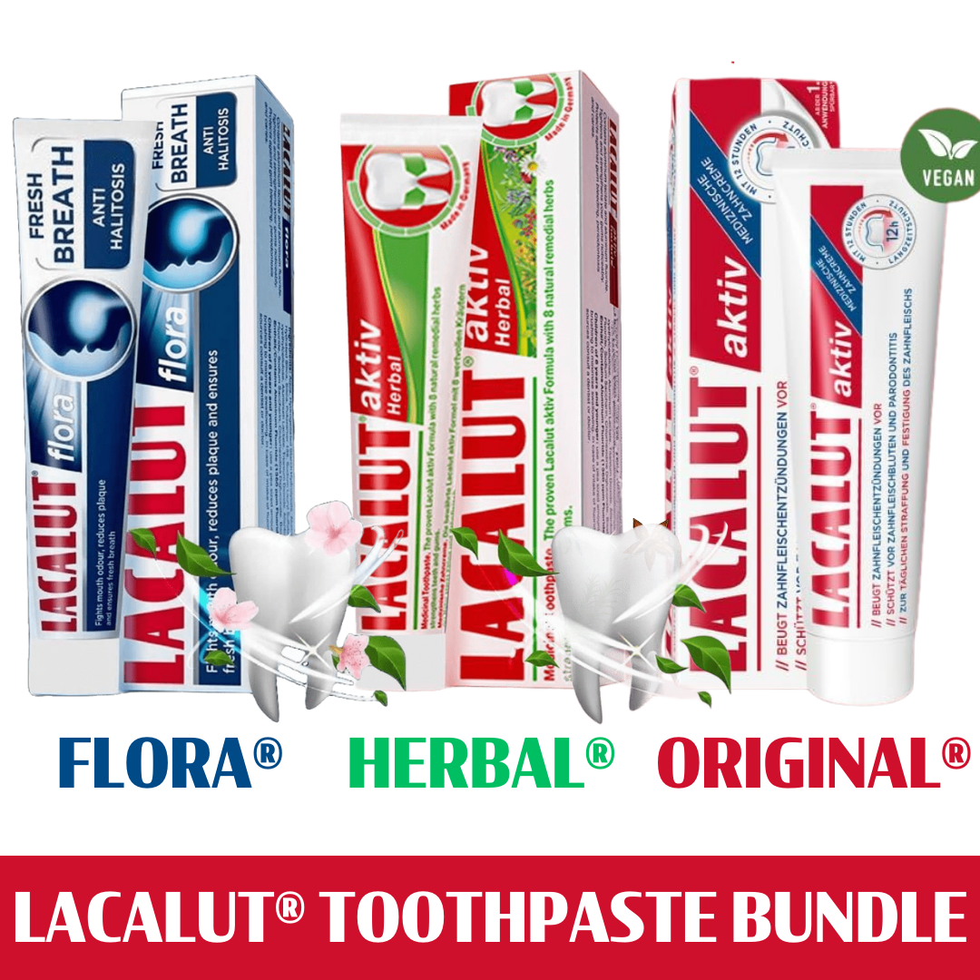 LACALUT® Black Friday $45 Gift Pack: Get All Our Global Best Selling Toothpaste Flavours as a FREE Gift!