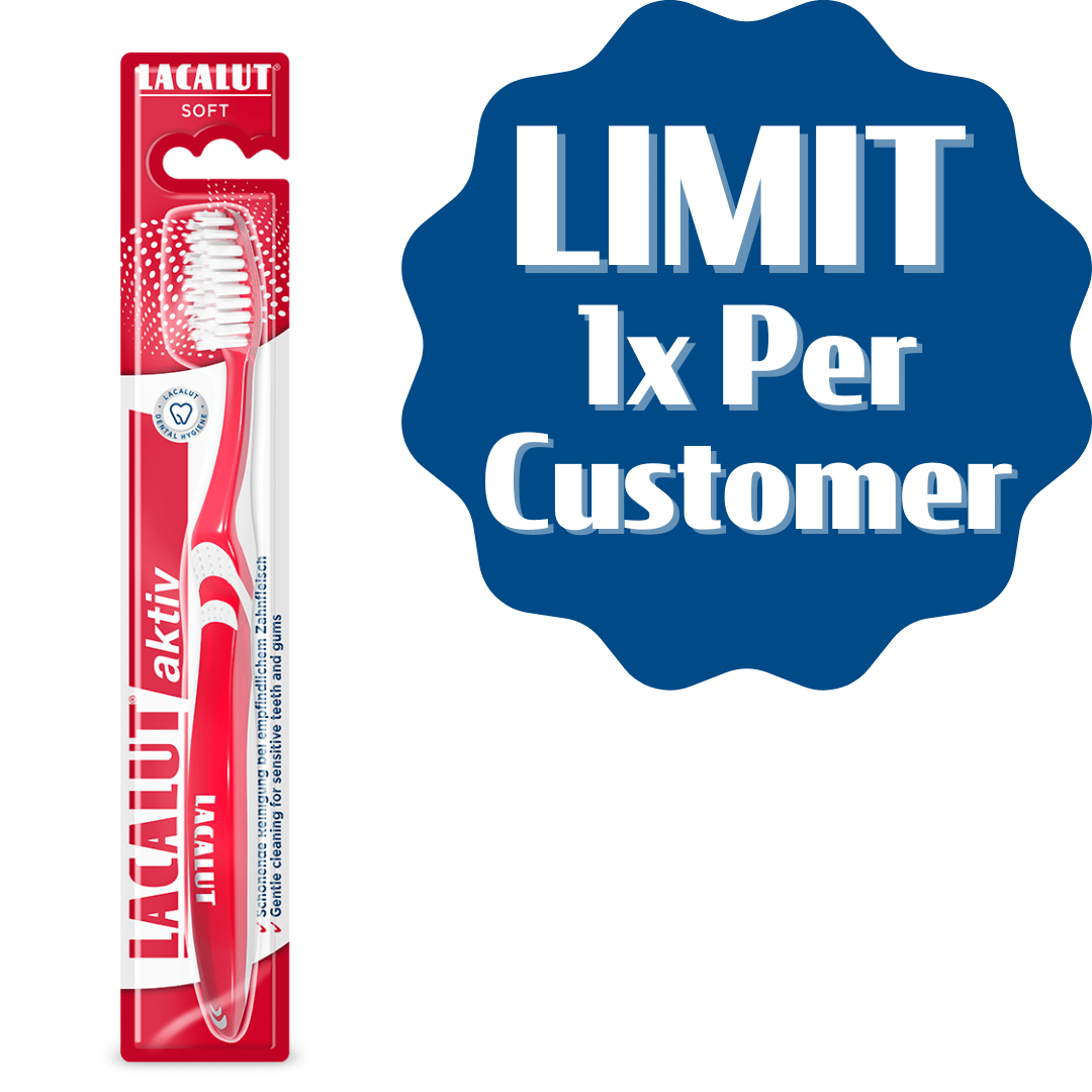 Gingivitis Toothbrush For Gum Disease | 8x Micro-Fine Bristles | LACALUT® AKTIV TOOTHBRUSH