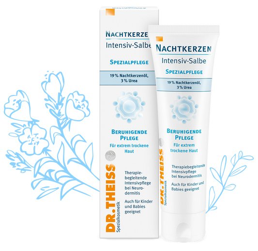 DR. THEISS Nachtkerzen Intensiv-Salbe Evening Primrose Baby Ointment 50ml (19% evening primrose oil and 3% urea)