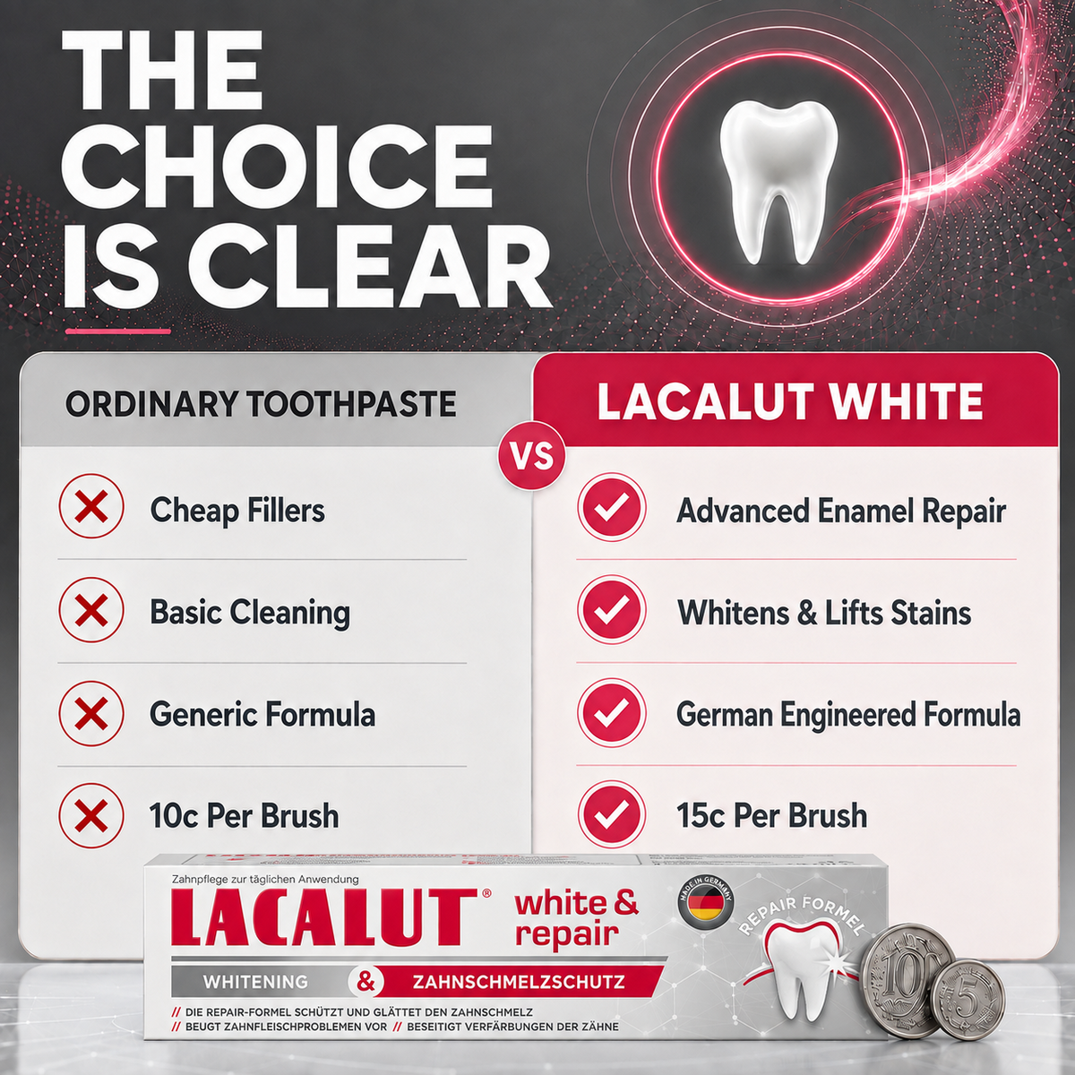 LACALUT® WHITE & REPAIR 75ml — Whitening Toothpaste For Enamel Repair (view 7)