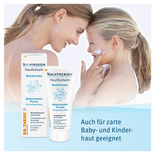 DR.THEISS Nachtkerzen Hautbalsam Basispflege 100 ml (Evening Primrose Skin Balm For Babies - 3% Urea)
