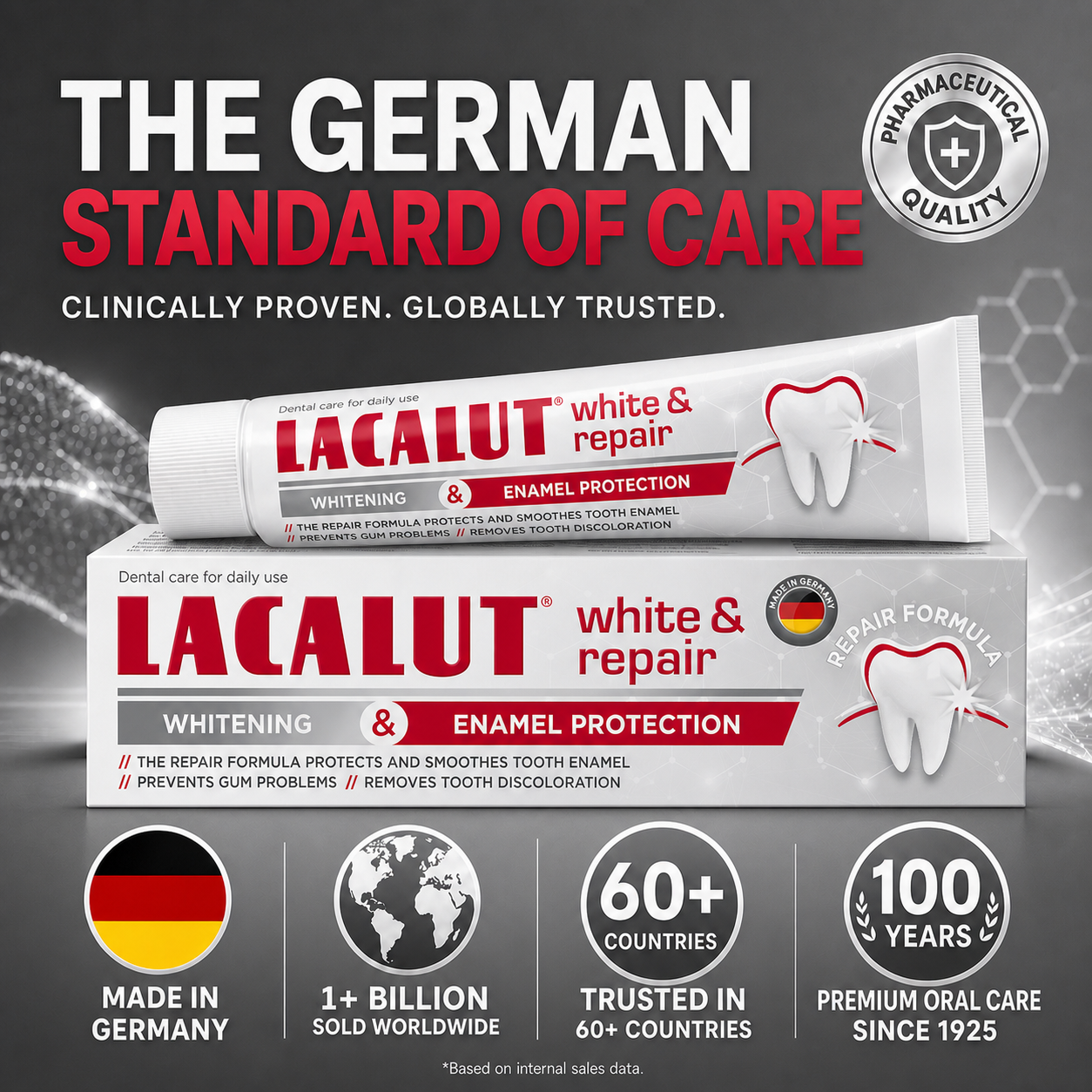 LACALUT® WHITE & REPAIR 75ml — Whitening Toothpaste For Enamel Repair (view 9)