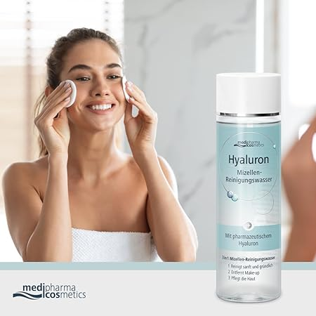 Hyaluron Micellar Cleansing Water with 3 in 1 Effect - No Rinsing  | Medipharma Cosmetics® Make-Up Cleanser 200ml