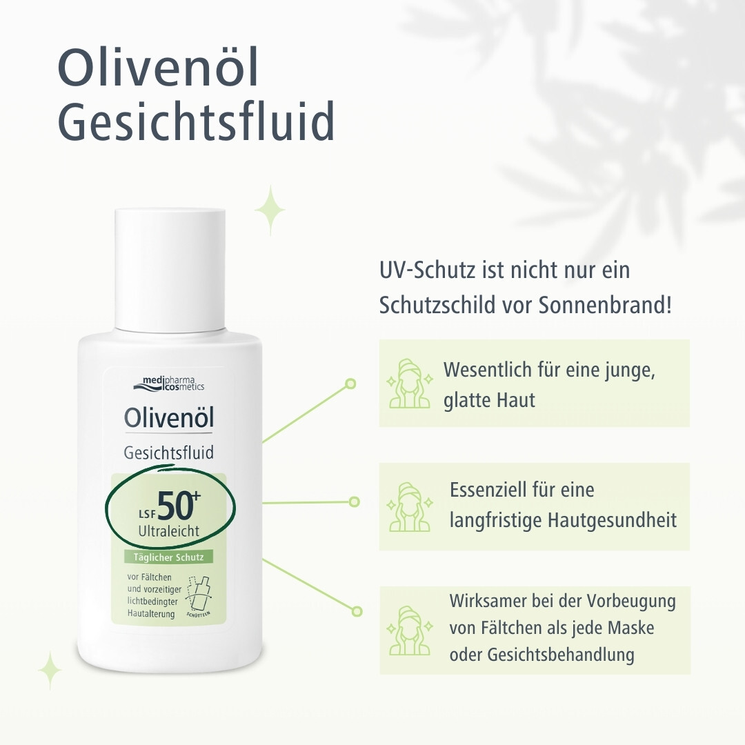 Olive oil facial fluid SPF 50+  | Medipharma Cosmetics® 50ml