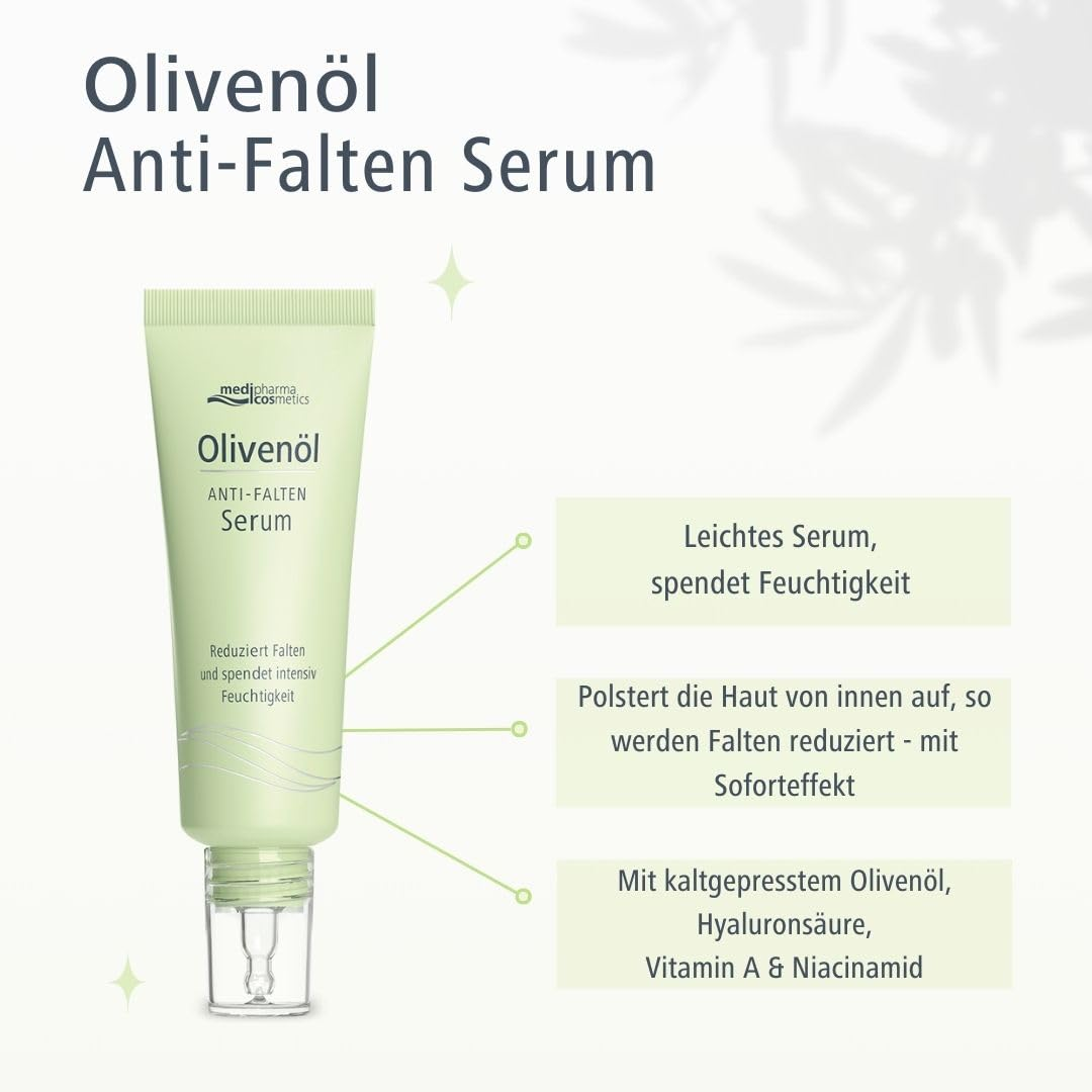 Olive oil Anti-Wrinkle Moisturising Serum  | Medipharma Cosmetics® 30ml