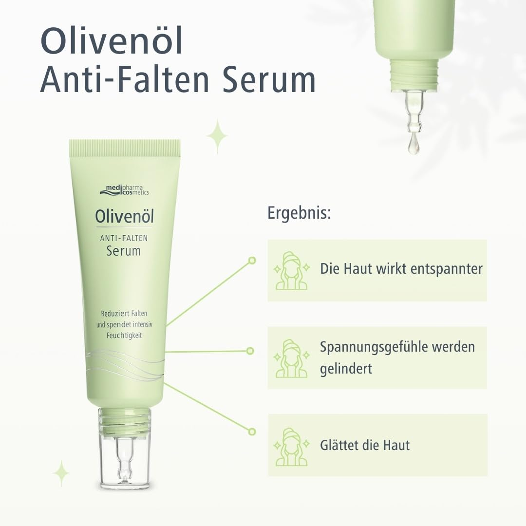 Olive oil Anti-Wrinkle Moisturising Serum  | Medipharma Cosmetics® 30ml