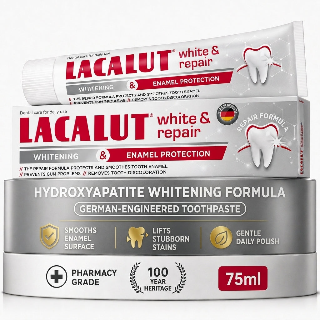 LACALUT white & repair whitening toothpaste 75ml tube and box