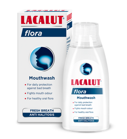 Halitosis Mouthwash For Severe Bad Breath | Kills Foul Mouth Odour at The Source | LACALUT® FLORA Mouthwash 300ml Bottle