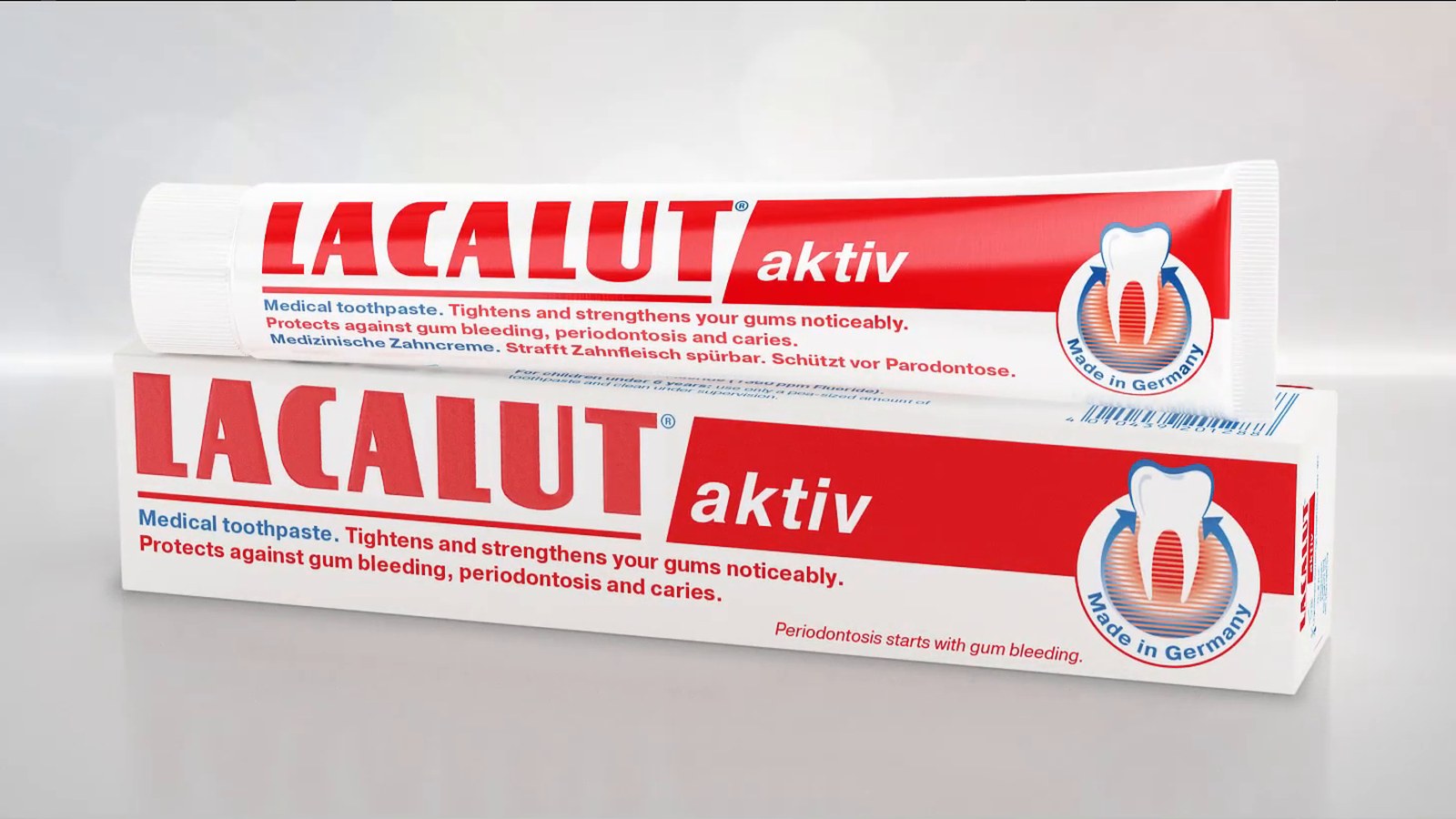 LACALUT AKTIV medical toothpaste pack, made in Germany