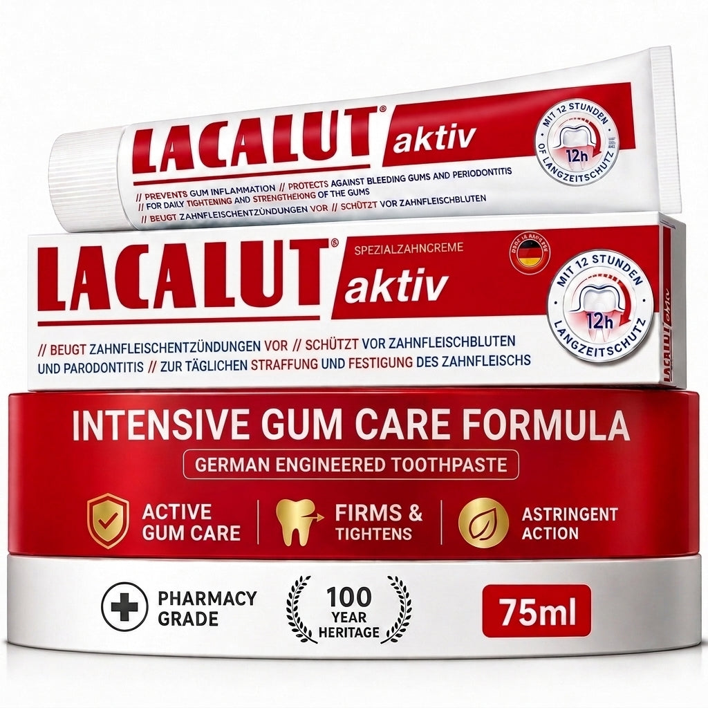Advanced Gum Care Toothpaste | Firms & Refreshes Gums | LACALUT® AKTIV 75ml