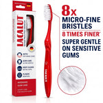 LACALUT AKTIV toothbrush with ultra-fine bristles for gentle gum-line cleaning