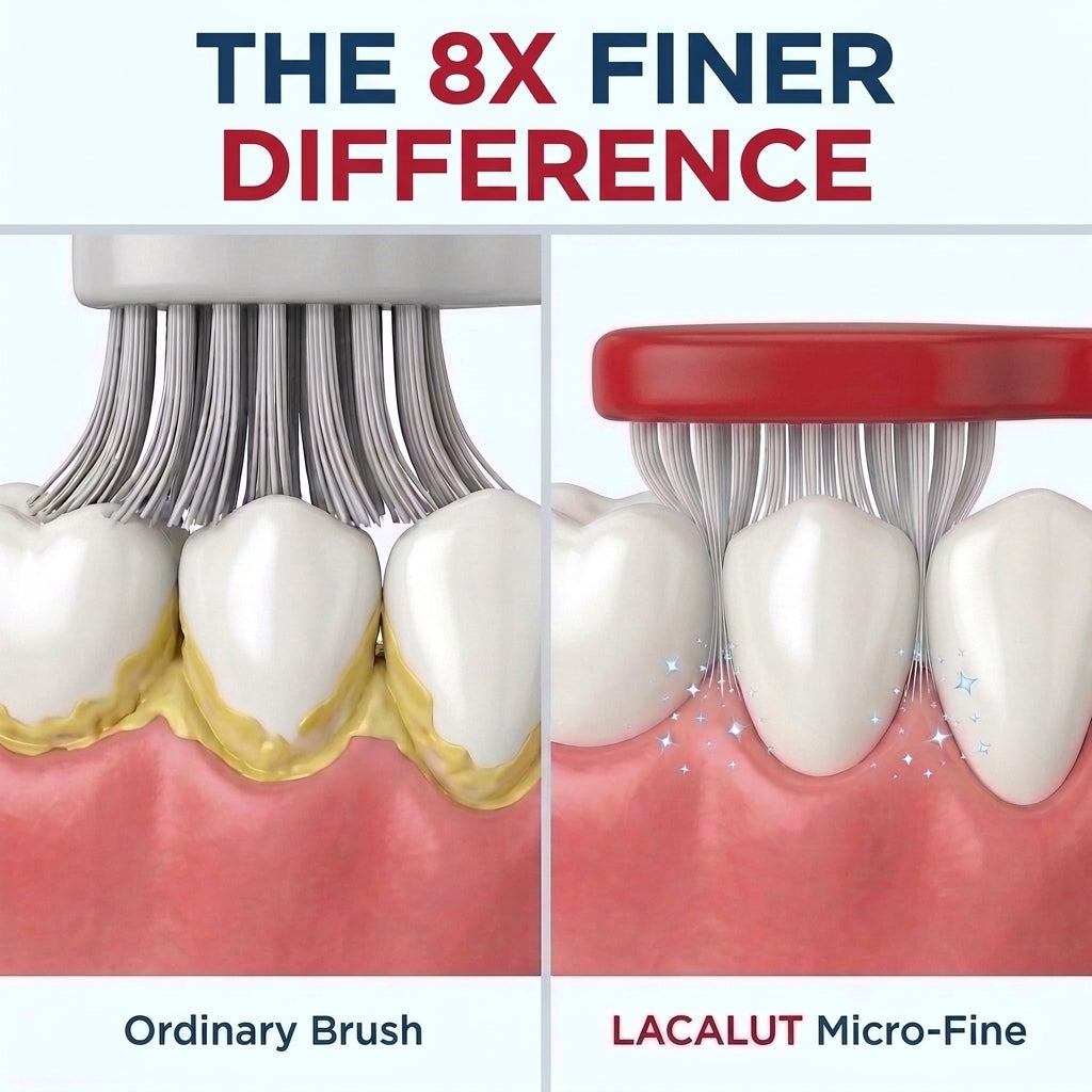 LACALUT AKTIV toothbrush with ultra-fine bristles for gentle gum-line cleaning — view 2