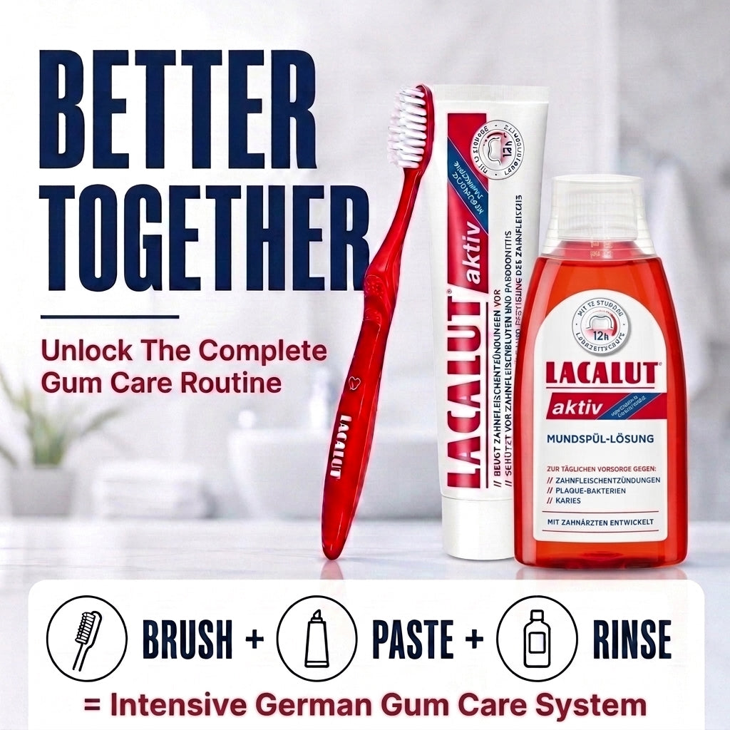 LACALUT AKTIV toothbrush with ultra-fine bristles for gentle gum-line cleaning — view 7
