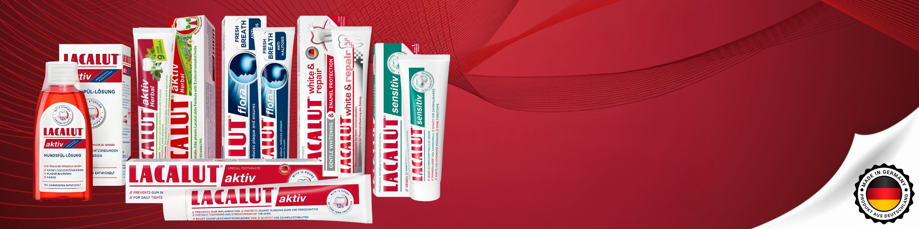LACALUT product range banner