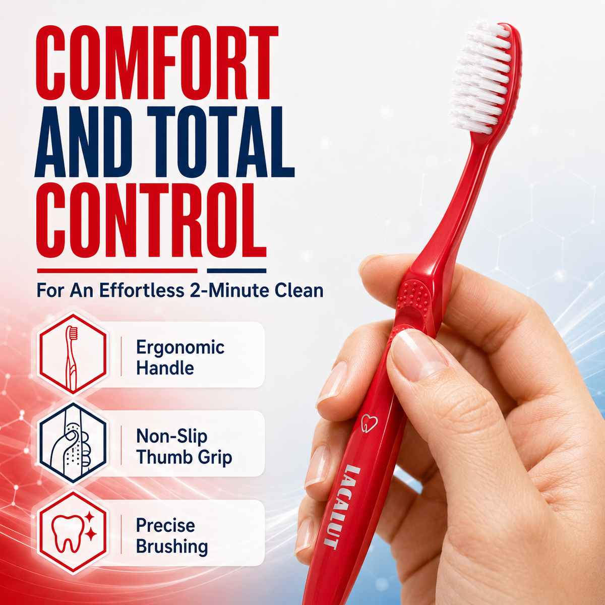 LACALUT AKTIV toothbrush with ultra-fine bristles for gentle gum-line cleaning — view 4