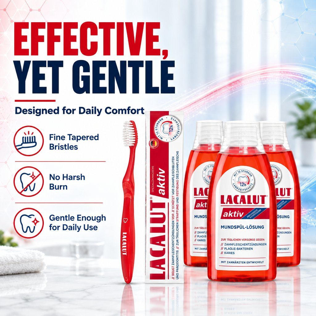 LACALUT AKTIV complete gum-care kit with toothpaste, toothbrush and mouthwash — view 4