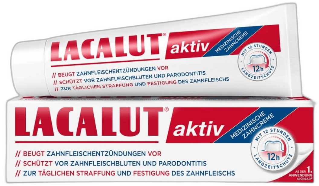 Gingivitis Toothpaste For Gum Disease | Tightens & Strengthens Gums | LACALUT® AKTIV 75ml